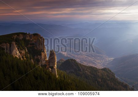 Mountain Illuminated By Sunlight