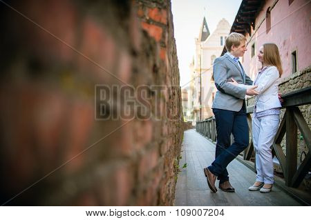 couple in love on street