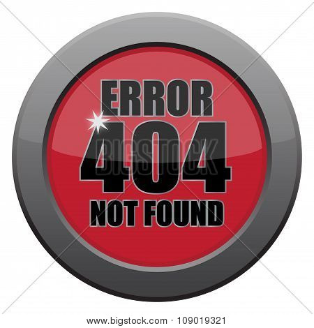 Error 404 Not Found Dark Metal Icon