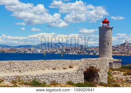 View on Marseille from Chateau d'If,  France