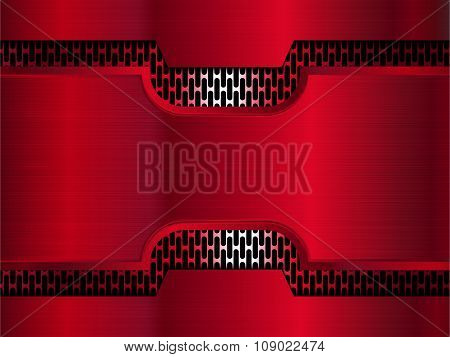 Abstract Technology Background. Vector Metallic Banner.