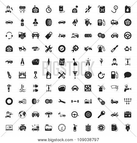 Car Repair 100  Icons Set For Web