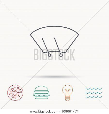 Windscreen wipers icon. Windshield sign.