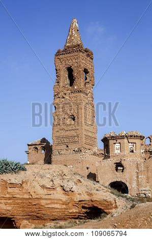 Belchite Village Destroyed In A Bombing During The Spanish Civil War