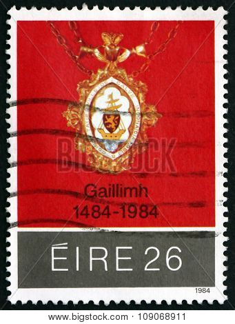 Postage Stamp Ireland 1984 Medal Of Mayoral City Of Galway