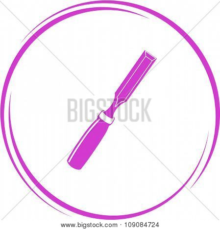 chisel. Internet button. Vector icon.