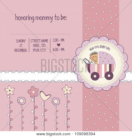 Baby Girl Shower Card