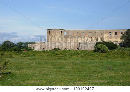 Sweden, The Ruin Of Borgholm Renaissance Castle