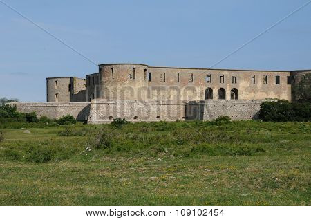 Sweden, The Ruin Of Borgholm Renaissance Castle