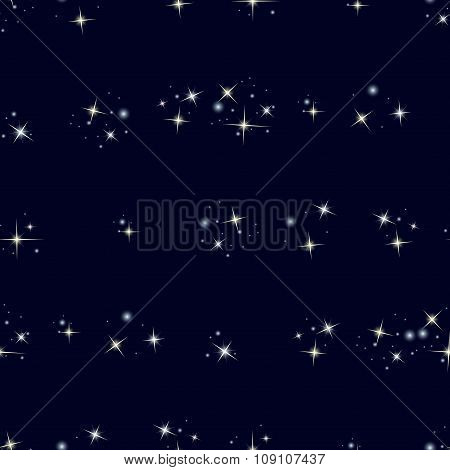 Starry sky seamless pattern