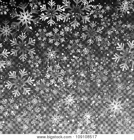 Christmas snowflakes seamless background