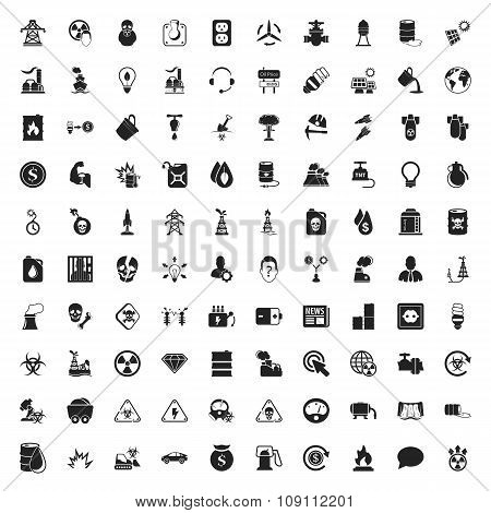 Industry 100 Icons Set For Web
