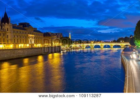 La Conciergerie  and Pont Neuf, Paris, France