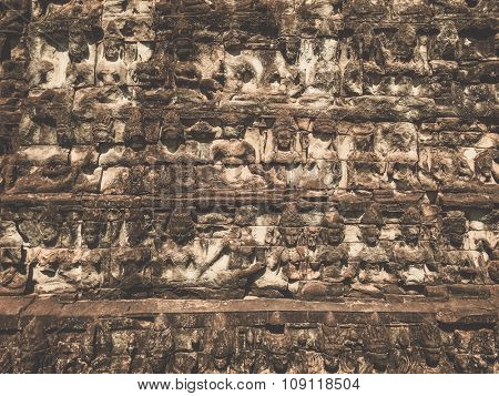 Terrace of the Leper King relief, Siem Reap, Cambodia