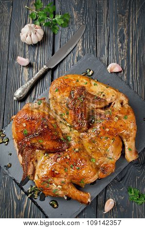 Chicken Tabaka (georgian Traditional Cuisine)