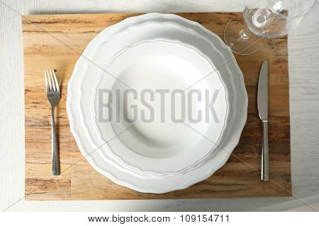 Beautiful table setting with natural eco materials