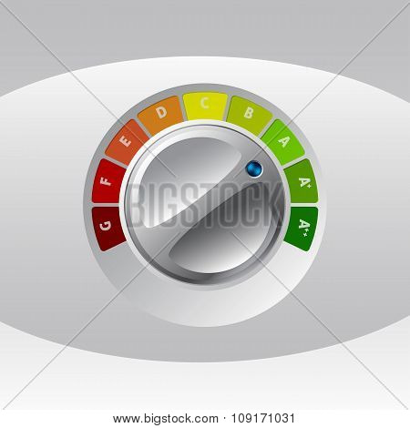 Energy Class Gauge With Rotateable Knob