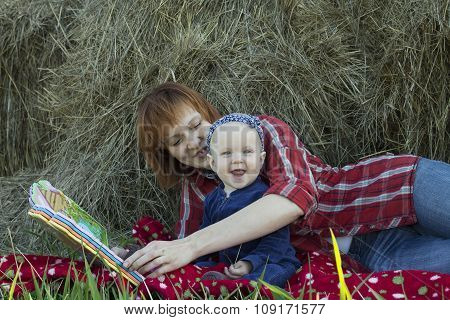 Little Girl Likes Reading Books