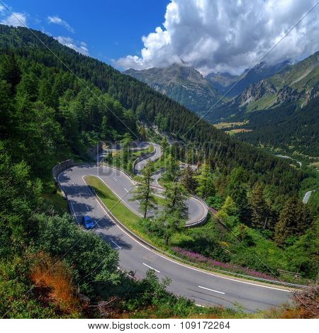 Amazing view of maloja pass, Alps, Switzerland, Europe.
