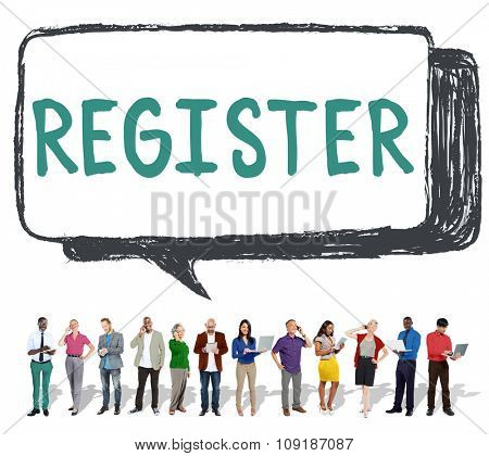 Register Subscribe Enlist Membership Concept
