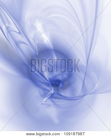 Abstract Flowing Lines Design In Blue