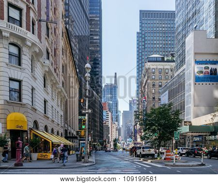 Taxi On The Street Of New York