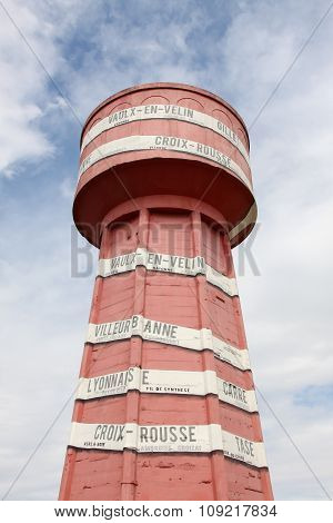 Water tower in Vaulx en Velin, France