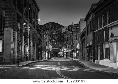 Old Town Bisbee Arizona In Black And White