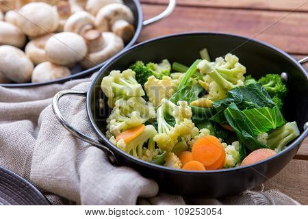Ingredients Of Capcay Ready To Cook