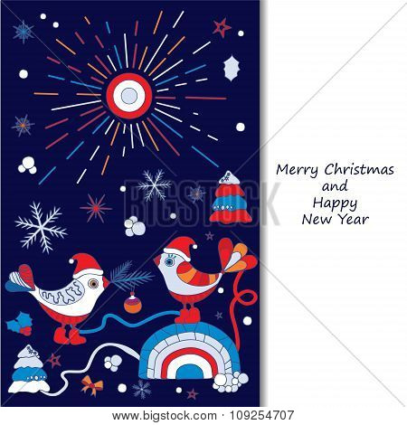Stock Vector Winter Background. Card, Poster Template
