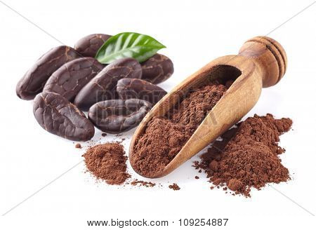 Cacao powder with beans