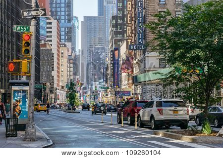 Taxi On The Street Of New York