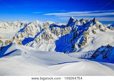 Grand Jorasses, Aiguille du Midi, French Alps
