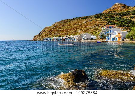 traditional Greek Village By The Sea