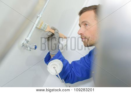 man painting