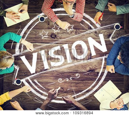 Vision Inspiration Aspiration Target Dreams Concept