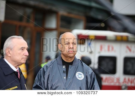 Commissioner Bratton with Director Johnson
