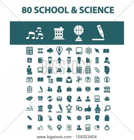 school, learning, education, icons, signs vector concept set for infographics, mobile, website, application

