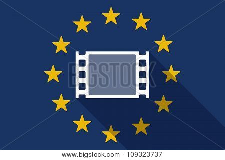 European Union  Long Shadow Flag With A Film Photogram