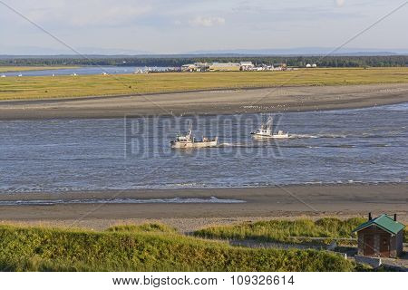 Fishing Boats Heading In For The Night