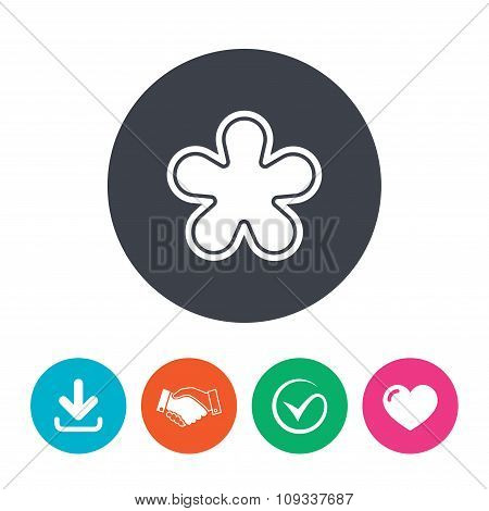 Asterisk footnote sign icon. Star symbol.