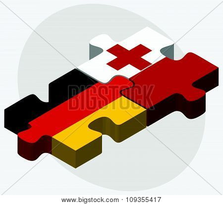 Germany And Tonga Flags