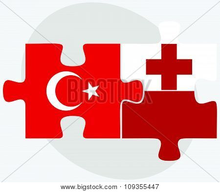 Turkey And Tonga Flags