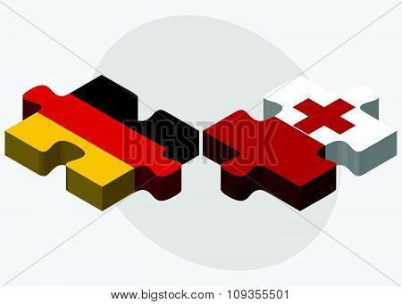 Germany And Tonga Flags