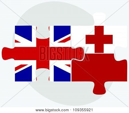 United Kingdom And Tonga Flags