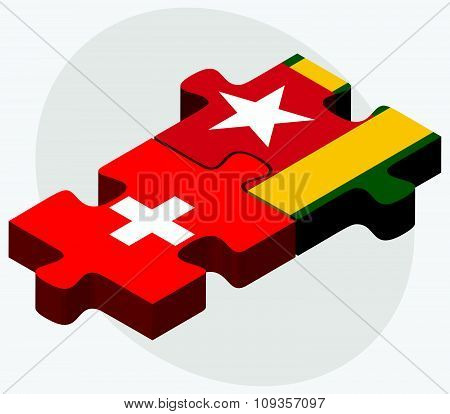 Switzerland And Togo Flags