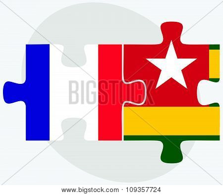 France And Togo Flags