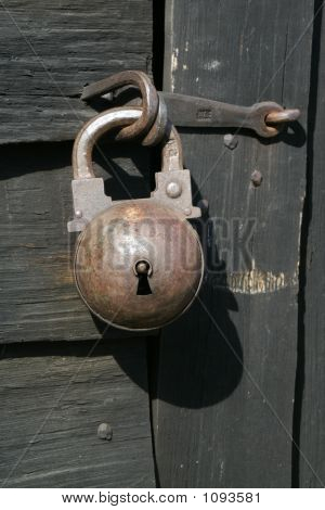 Gamle runde hængelås