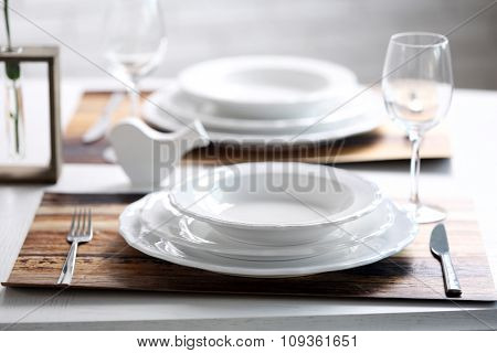 Beautiful table setting with natural eco materials