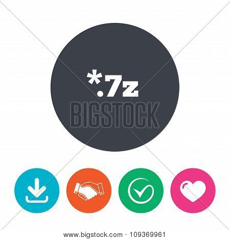 Archive file icon. Download 7z button.